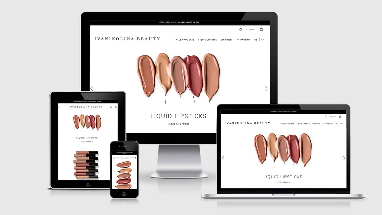 Referenz Webdesign Onlineshop Ivanikolina Beauty, Referenz Online Shop München